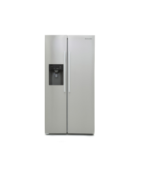 Montpellier M530PDIX American Side by Side F/Frz in Inox with Plumbed Ice & Water