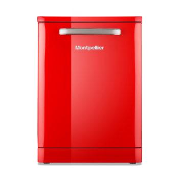 Montpellier MAB6015R 60cm Freestanding Retro Dishwasher in Red