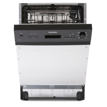 Montpellier MDI655K Full Size 60cm Semi Integrated Dishwasher in Black